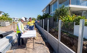 Retaining wall approval QLD engineering inspection at a Sunshine Coast home